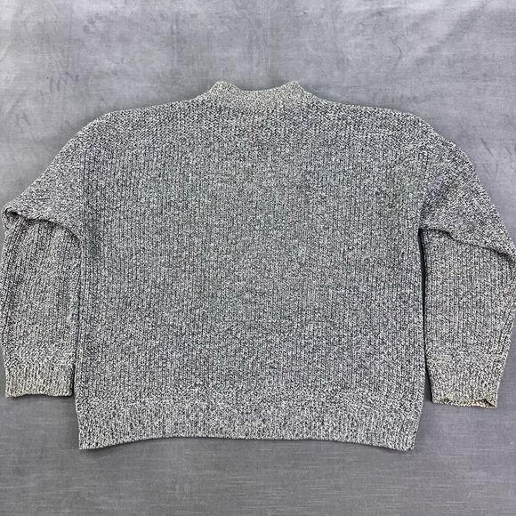 Vintage INC Sweater Womens XL‎ Grey Chunky Knit Cowl Neck Henley Pullover 90s - Picture 3 of 8